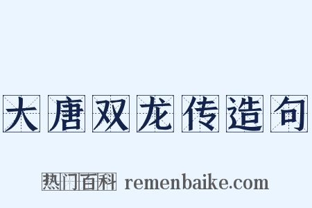 大唐双龙传造句是什么意思的图片